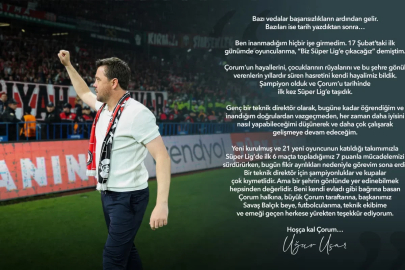 Uğur Uçar: Hoşça kal Çorum