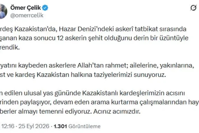 AK Parti'li Çelik'ten, Kazakistan'a taziye mesajı