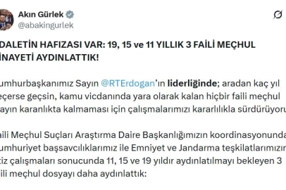Bakan Gürlek: 3 faili meçhul dosyayı daha aydınlattık