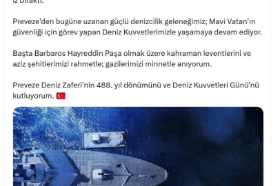 İletişim Başkanı Duran, 'Deniz Kuvvetleri Günü'nü tebrik etti