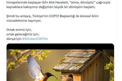 Bakan Kurum: Sıfır Atık anlayışı, Türkiye'nin COP31 başkanlığı ile küresel iklim mücadelesine taşınıyor