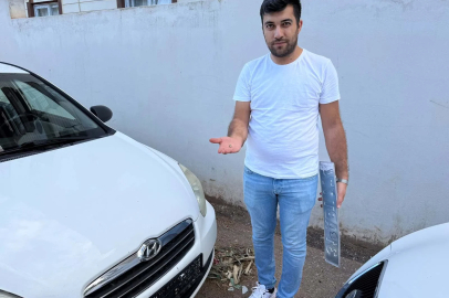 Temizlik yaparken otomobiline yorgun mermi isabet etti