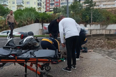 Bursa'da devrilen motosikletin sürücüsü ağır yaralandı