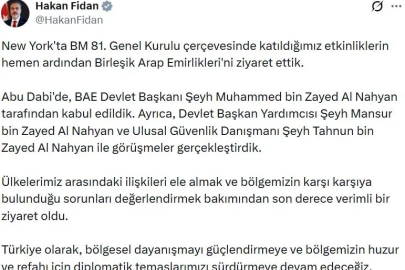 Bakan Fidan, Birleşik Arap Emirlikleri'nde (2)