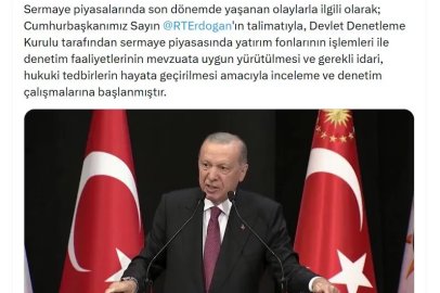 Devlet Denetleme Kurulu Başkanı Tanrıkulu'dan sermaye piyasalarına ilişkin açıklaması