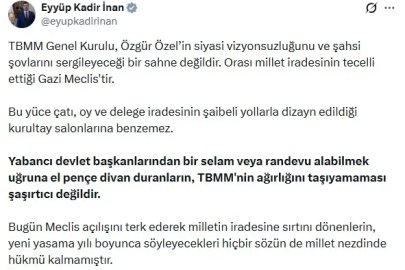 AK Parti'li İnan: Milletin iradesine sırtını dönenlerin, millet nezdinde hükmü kalmamıştır