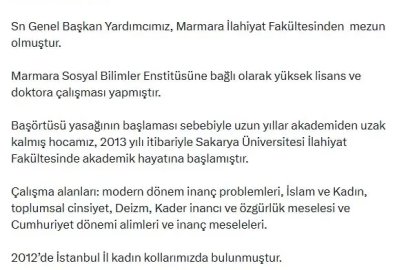 AK Parti Sosyal Politikalardan Sorumlu Genel Başkan Yardımcılığına Terzioğlu atandı 