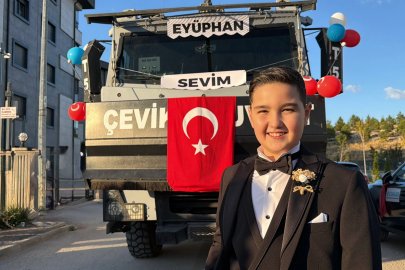 Şehit çocuğu Eyüphan’a TOMA’lı düğün konvoyu