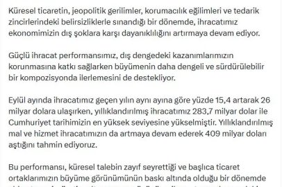Cevdet Yılmaz: İhracatımızın vatandaşımızın refahına daha güçlü yansımasını sağlayacağız