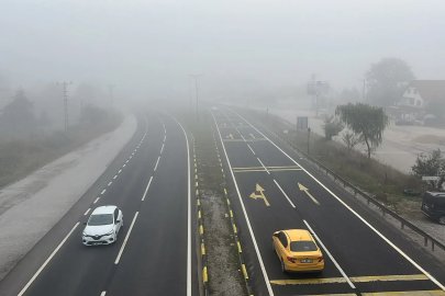 Bolu Dağı'nda sis etkili oldu