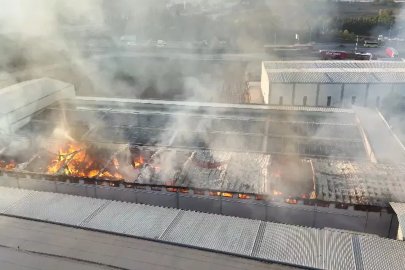 Fabrikada çıkan yangın, 3 saatte kontrol altına alındı