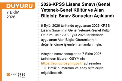 2026-KPSS Lisans sonuçları açıklandı