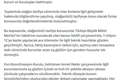 'Dördüncü Fon Koordinasyon Kurulu Toplantısı' gerçekleştirildi