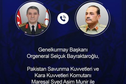 Genelkurmay Başkanı Orgeneral Bayraktaroğlu, Pakistan Savunma Kuvvetleri Komutanı Munir ile görüştü