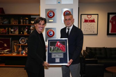 TFF Başkanı Hacıosmanoğlu, Vincenzo Montella ile bir araya geldi
