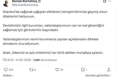 Kurtulmuş: Devletimizin ilgili kurumları görevlerinin başındadır