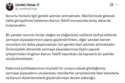 Cumhurbaşkanı Yardımcısı Yılmaz: Sorunlu fonlarla ilgili gerekli adımlar atılmaktadır