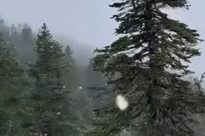 Uludağ'a kar yağdı