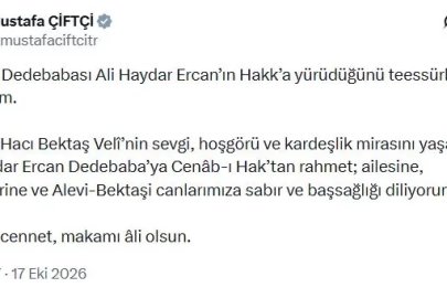 Bakan Çiftçi'den Ali Haydar Ercan için taziye mesajı
