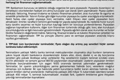 Takasbank'tan TPP ve TEFAS iddialarına ilişkin açıklama