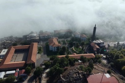 Diyarbakır’da sis etkili oldu; tarihi mekanlar dronla görüntülendi