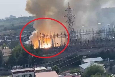 Diyarbakır'da ana trafo merkezindeki yangın ve patlamalar kamerada (3)- Yeniden