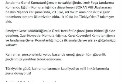 Bakan Çiftçi'den keskin nişancı yarışmasında dereceye girenlere tebrik