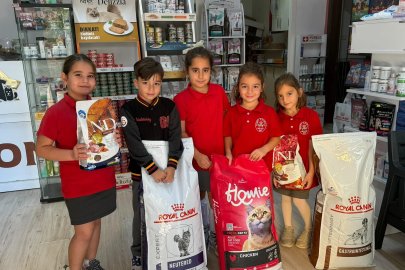 İlkokul öğrencileri hayvan sevgisini iyiliğe dönüştürdü
