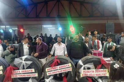 Düğünde damada kamyon lastiği hediye ettiler