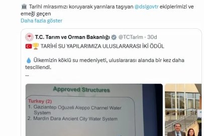 Bakan Yumaklı: Dünya Mirası Sulama Yapıları Listesi'ndeki eser sayımız 5’e yükseldi
