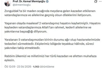 Bakan Memişoğlu'ndan Zonguldak'taki maden kazasına ilişkin açıklama