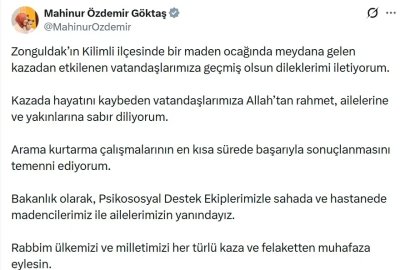 Göktaş: Psikososyal destek ekiplerimizle madencilerimiz ve ailelerimizin yanındayız