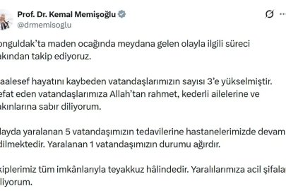 Bakan Memişoğlu'ndan Zonguldak'taki maden kazasına ilişkin açıklama (2)
