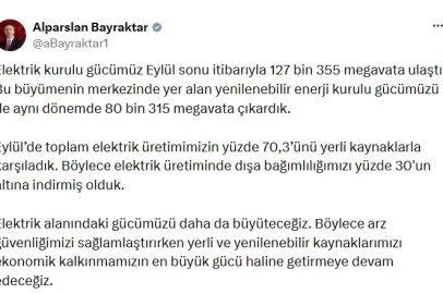Türkiye'nin elektrik kurulu gücü 127 bin 355 megavata ulaştı