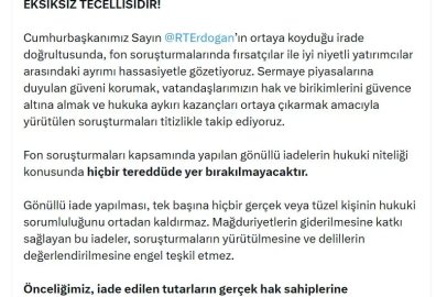 Bakan Gürlek: Önceliğimiz, iade edilen tutarların gerçek hak sahiplerine ulaştırılmasıdır