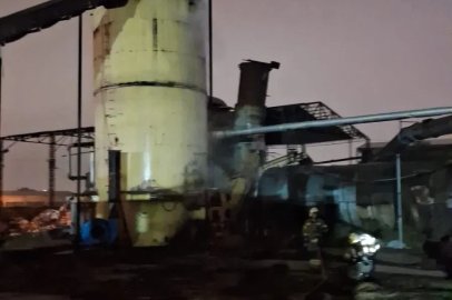 Bursa'da talaş silosunda çıkan yangın söndürüldü