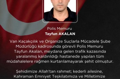 Bakan Çiftçi'den şehit polis memuru Tayfun Akalan için başsağlığı mesaj