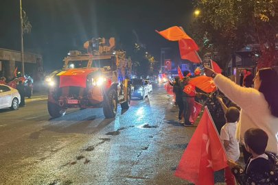 Iğdır’da araçlarla ‘Cumhuriyet konvoyu’