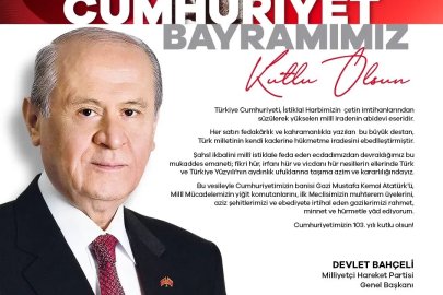 MHP Genel Başkanı Bahçeli'den 29 Ekim Cumhuriyet Bayramı mesajı