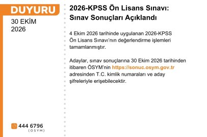 2026-KPSS Ön Lisans sonuçları açıklandı