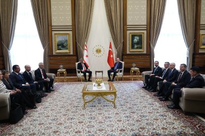 Cumhurbaşkanı Erdoğan, KKTC Cumhurbaşkanı Erhürman ile görüştü (2)