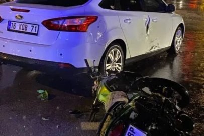 Bursa'da otomobille motosiklet çarpıştı: 2 yaralı 