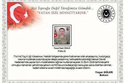 Hakkari'de hudut geçiş olayına müdahale ederken açılan ateşle yaralanan asker şehit oldu